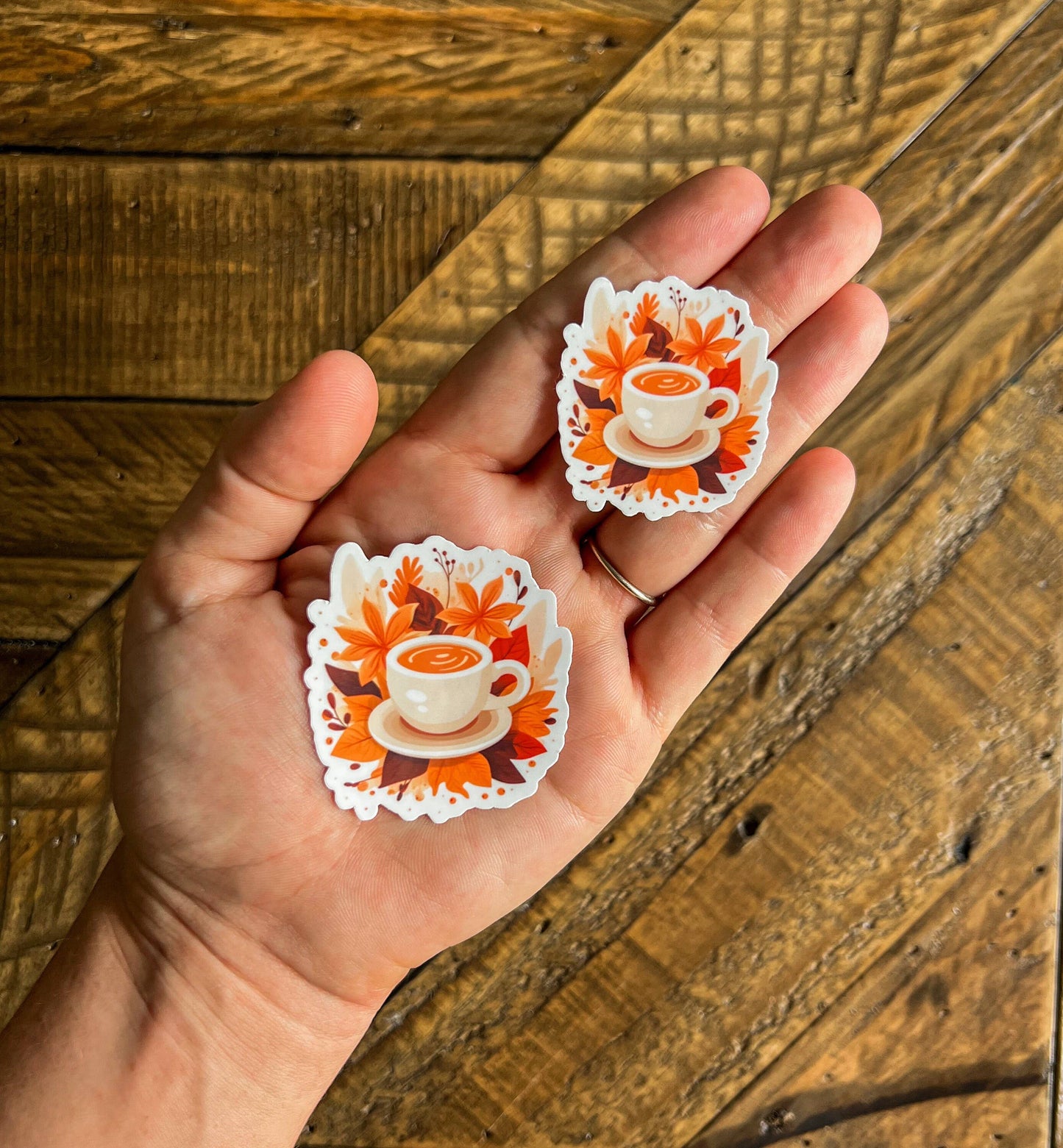 Fall Coffee Vinyl Sticker, Pumpkin Spice Latte