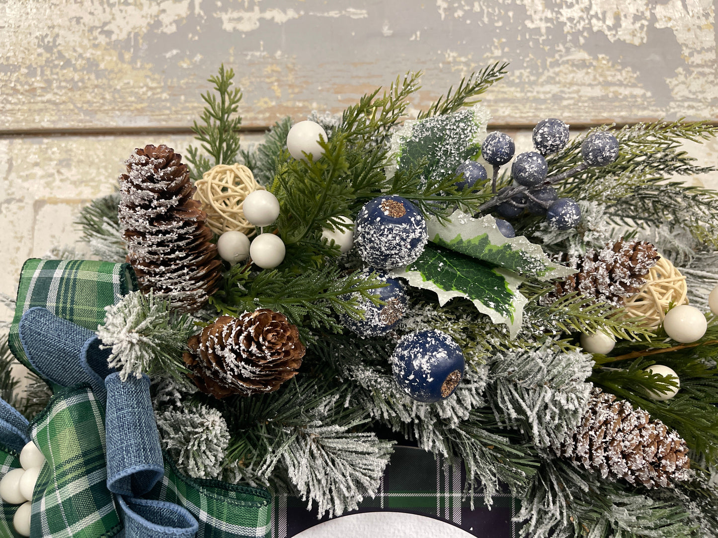 Blue Truck Winter Wreath