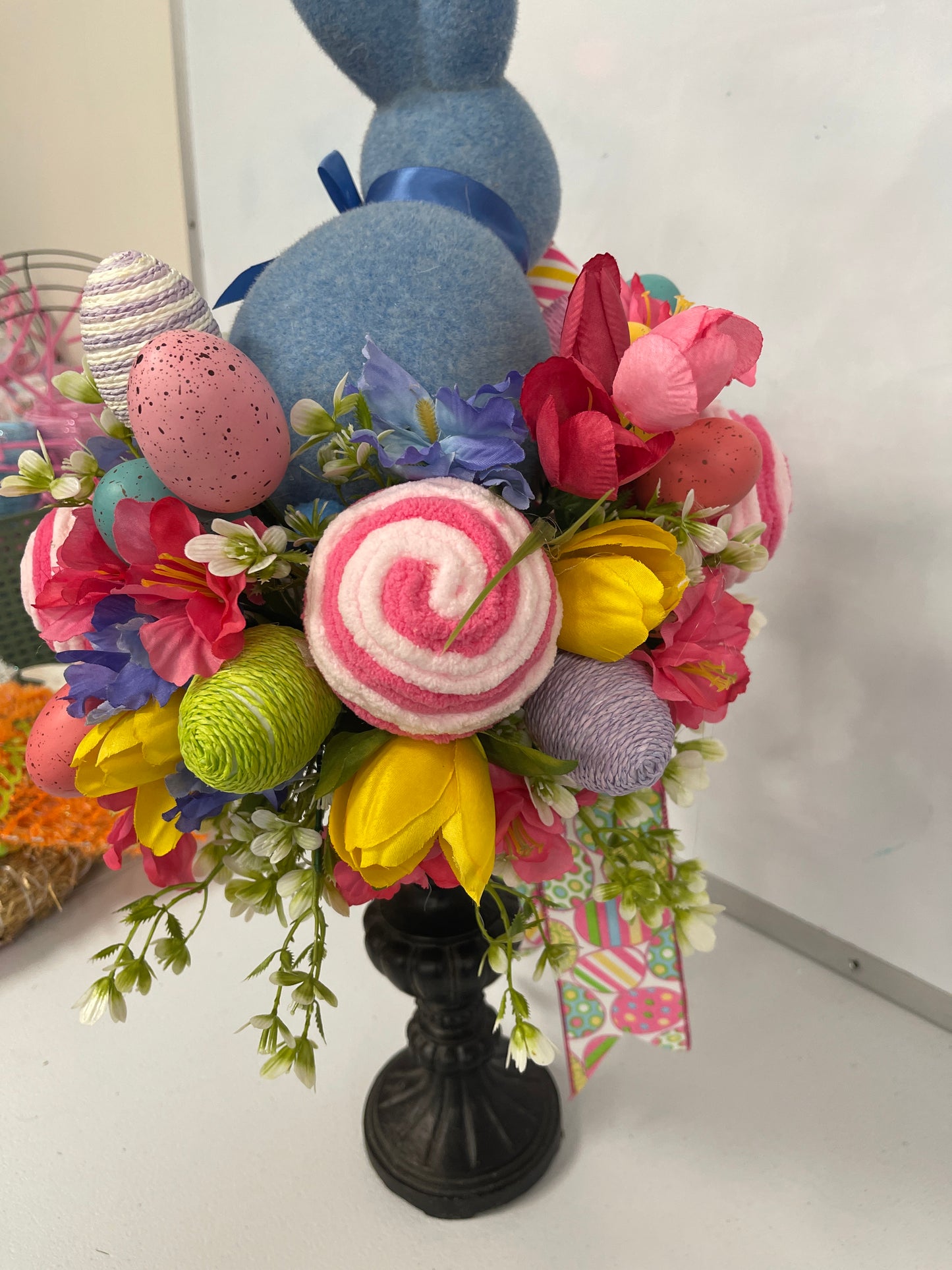 Blue Bunny Candlestick