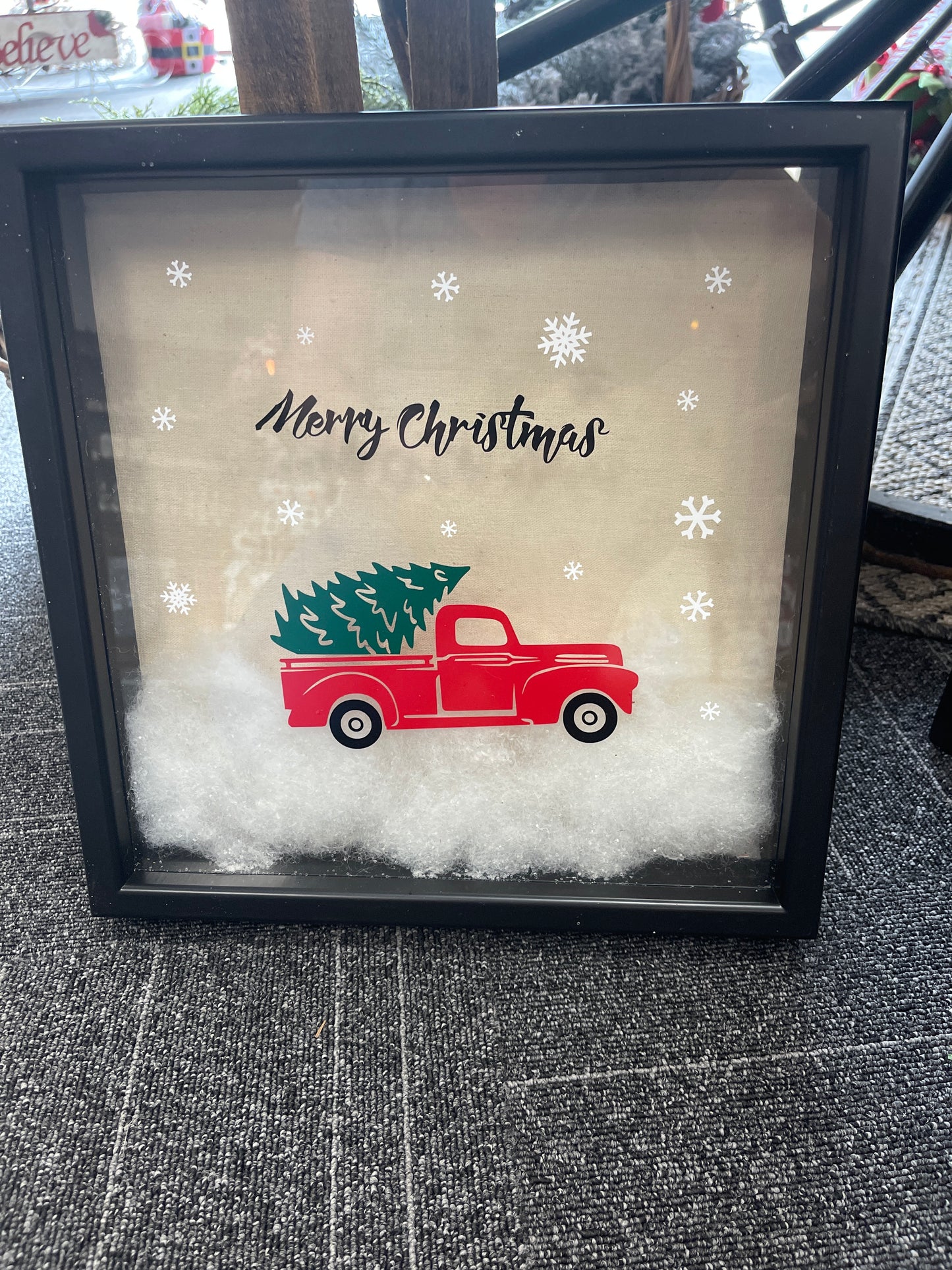 Red Truck Shadow box