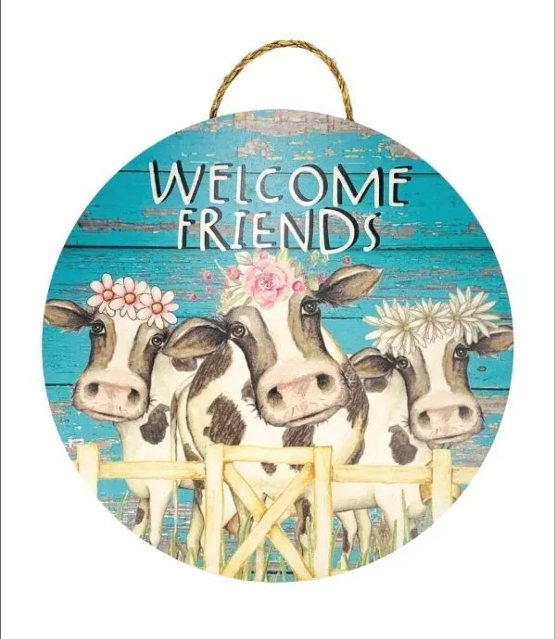 Cow Round Doorhanger