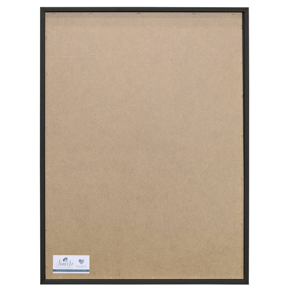 B&W Nativity Scene - Thin Frame Rectangle