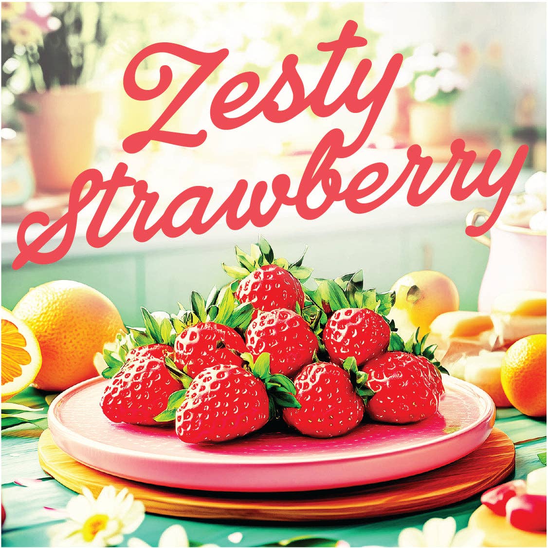 Zesty Strawberry Soy Wax Candles