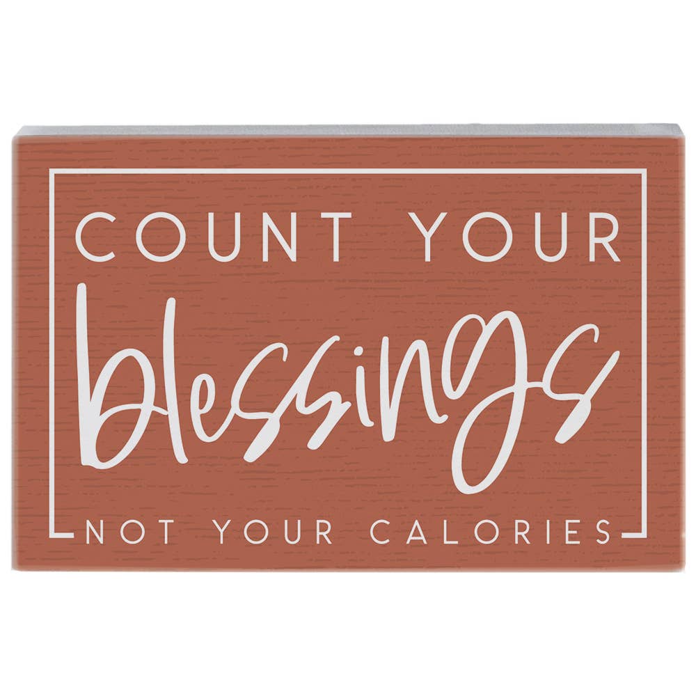 Count Blessings Calories - Small Talk Rectangle