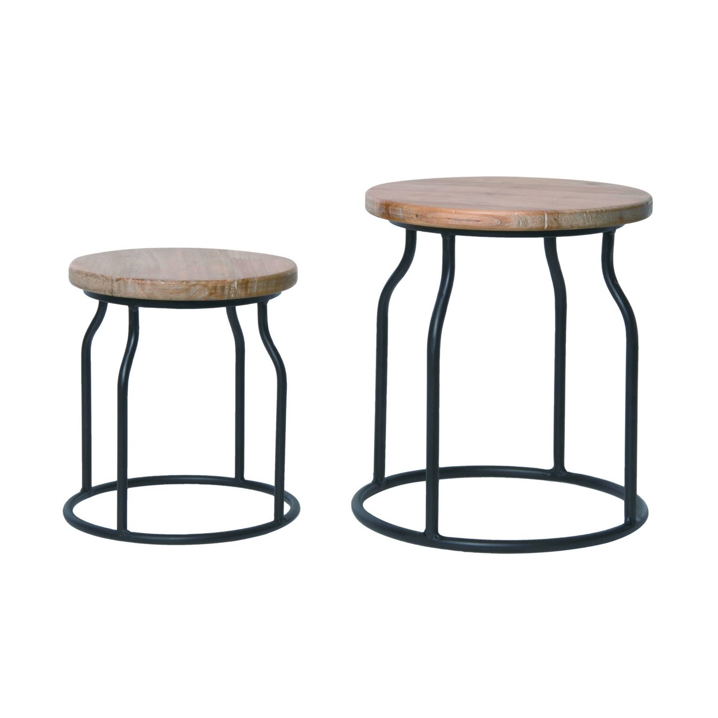 Metal 10.75" Spring Short Nesting Plant Stands Set of 2