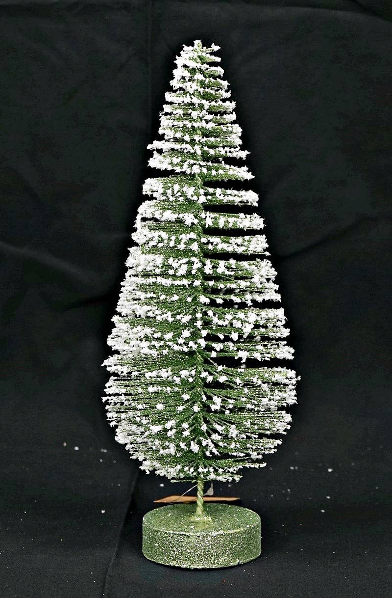 12in Snowy Bottle Brush Mini Tree