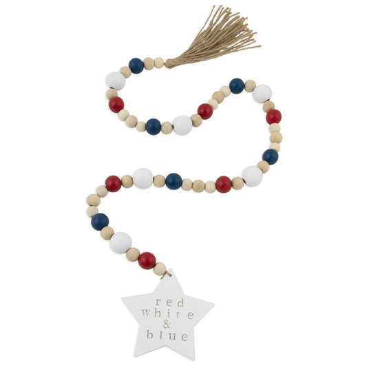 Patriotic Bead Garland with Star