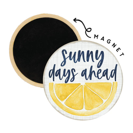 Sunny Days Lemon - Round Magnets