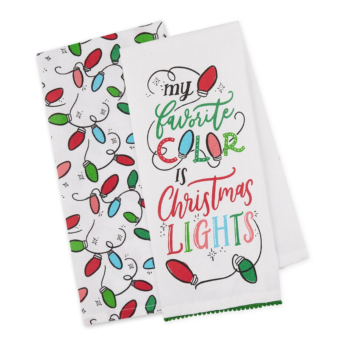 Christmas Lights Dishtowels Set