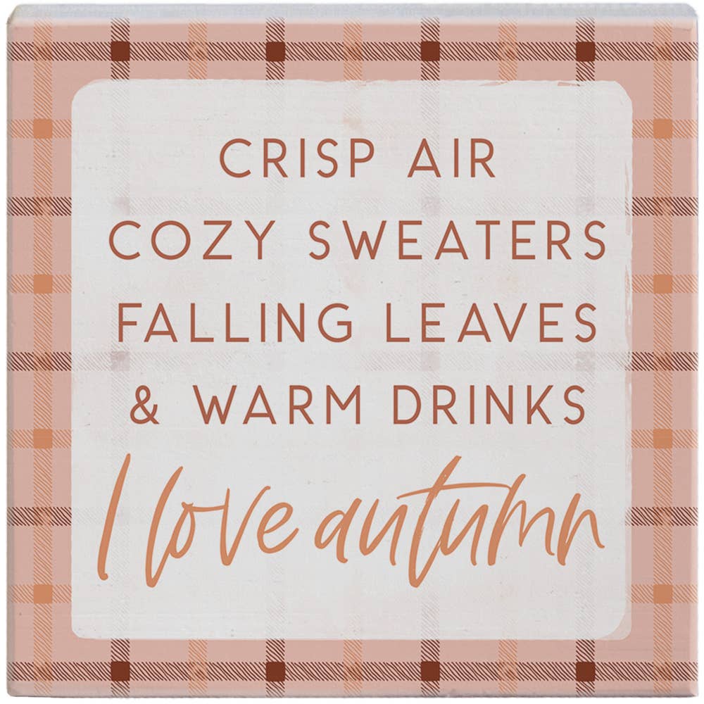 I Love Autumn Flannel - Small Talk Square