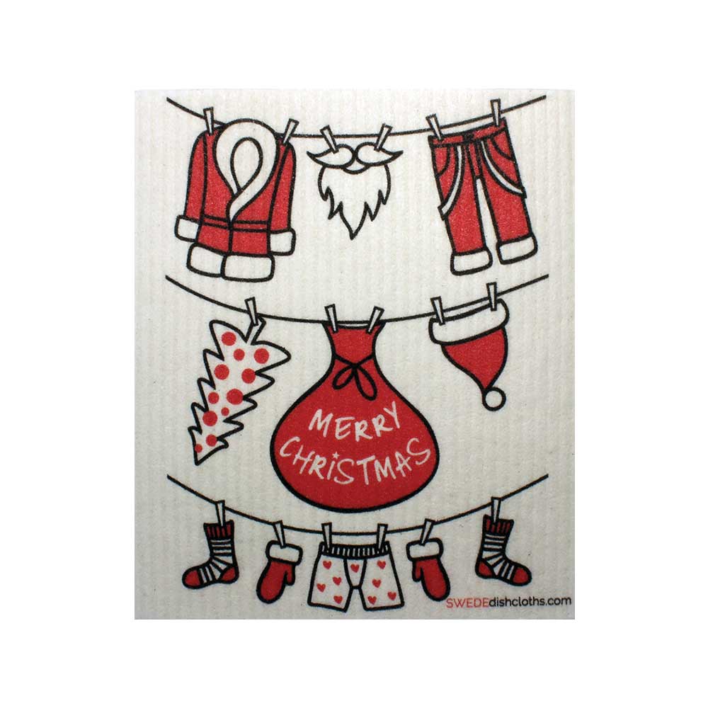Christmas Santa Swedish Dishcloth