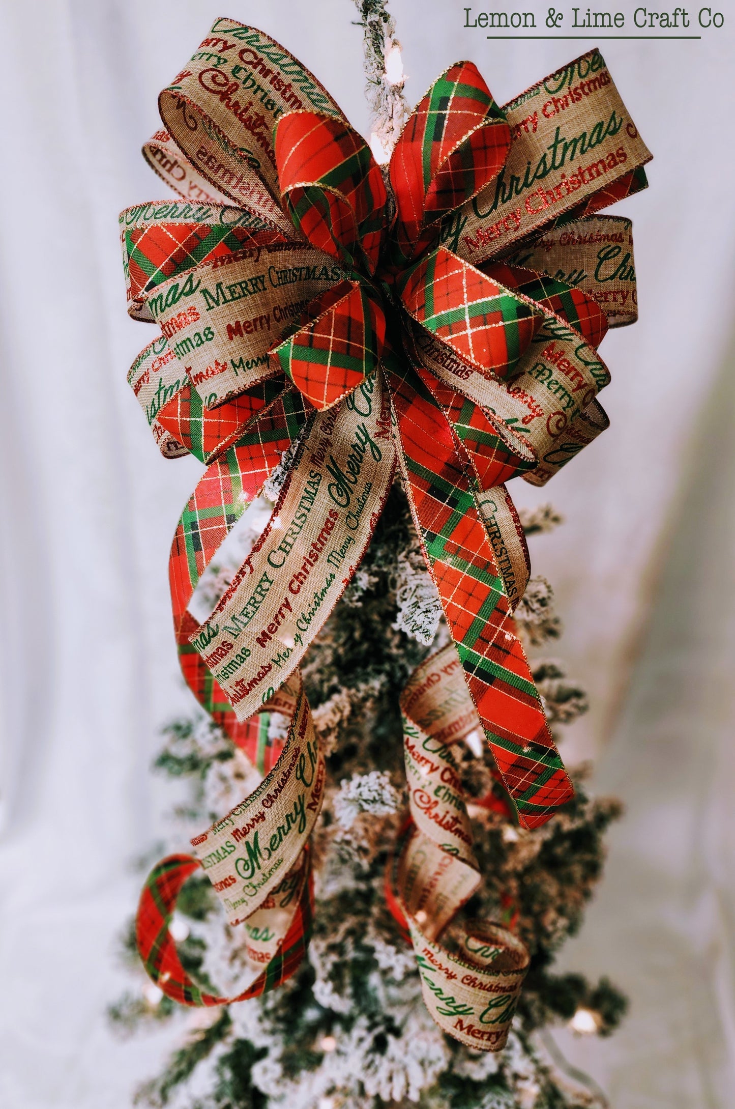 Natural/Royal Gold Tree Topper Bow