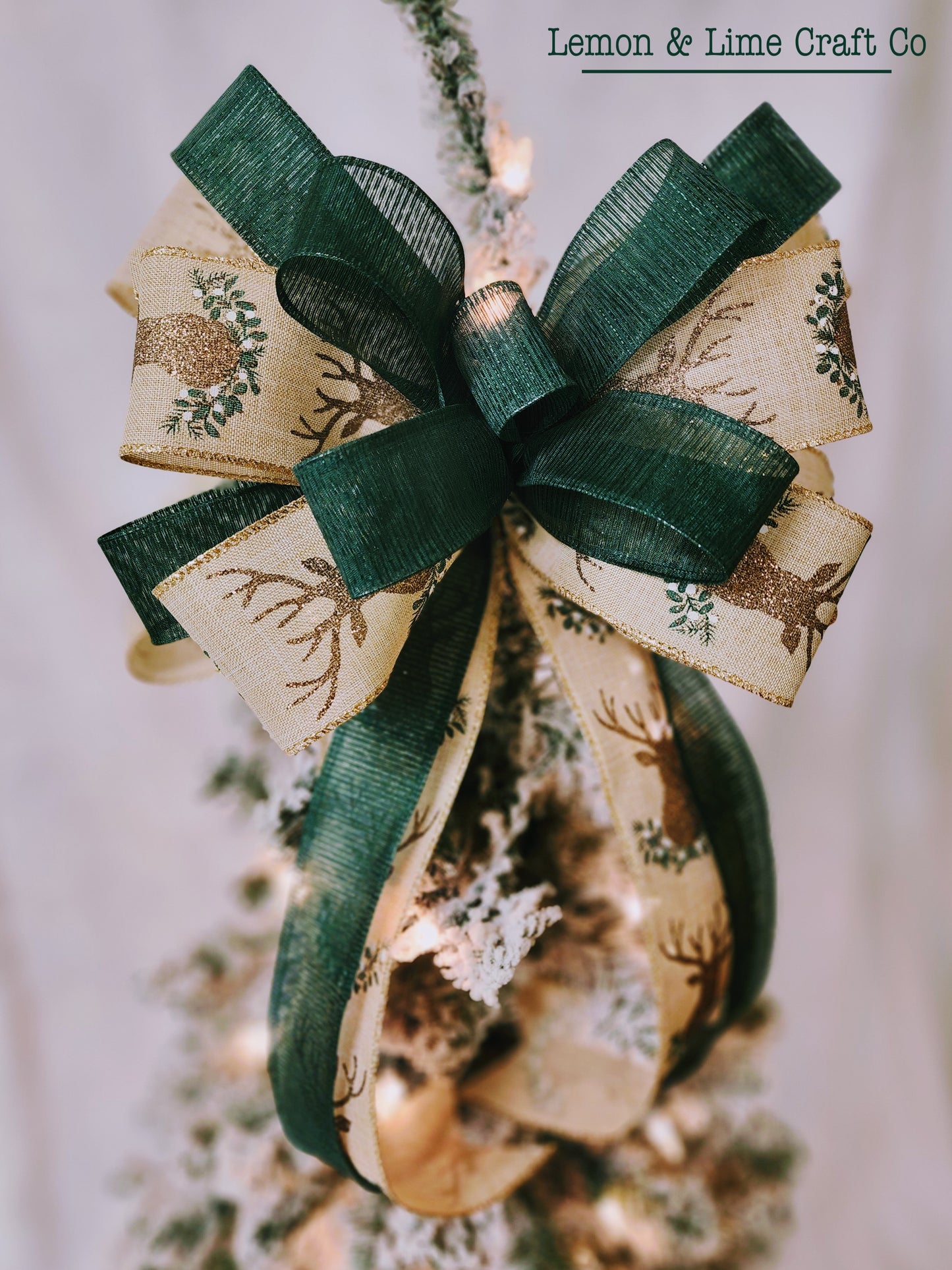 Medium Natural/Dark Green Deer Bow