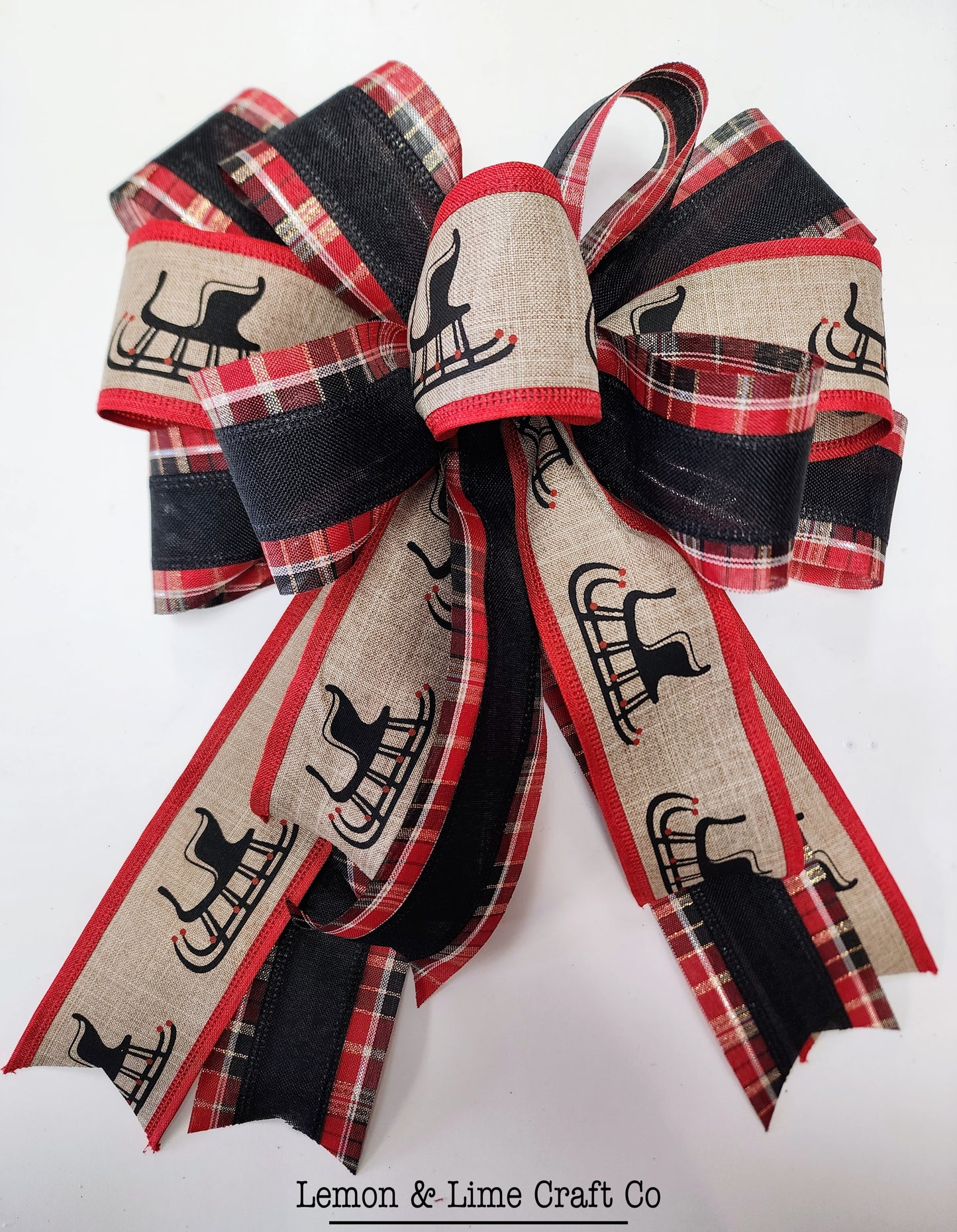 Medium Sled/Royal Plaid Bow
