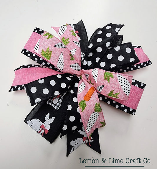 Small Black/White Easter Bow
