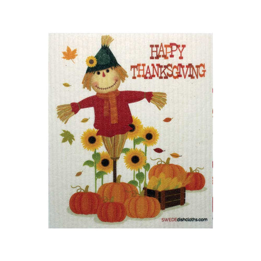 Thanksgiving Scarecrow Swedish Dishcloth