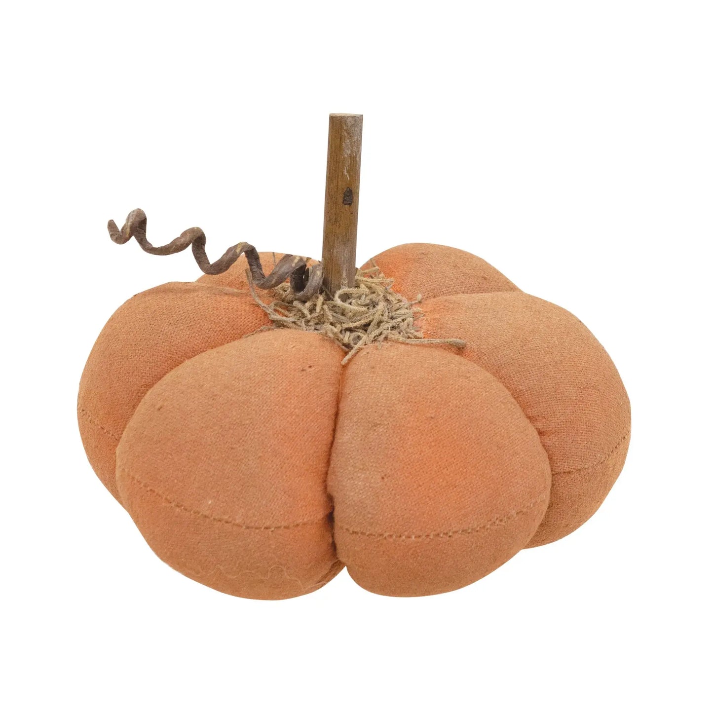 Orange Distressed Fabric Pumpkin