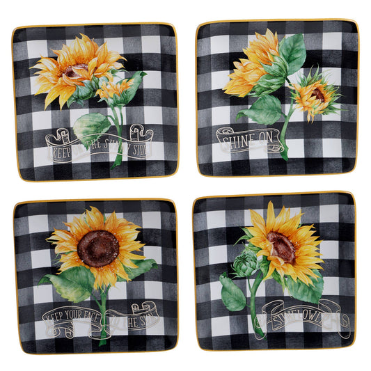Sunflower Fields Canape Plates