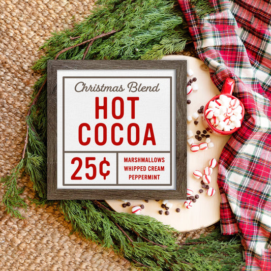 Hot Cocoa Framed Sign