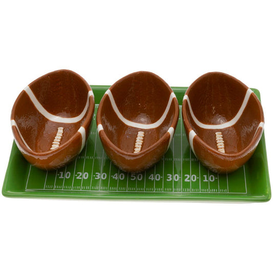 Football Fever Condiment Tray Set Of 4