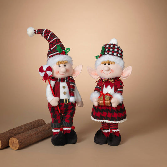 Plush Holiday Standing Elf