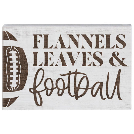 Flannels Leaves Football - Small Talk Rectangle