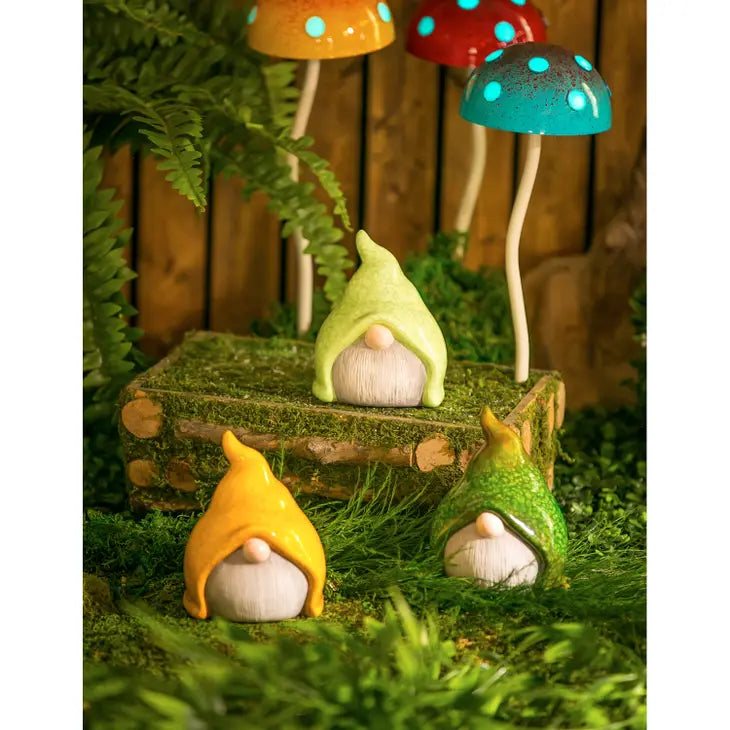 5"H Ceramic Small Gnome Garden Statuary