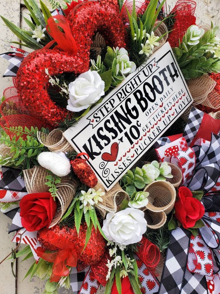 Kissing Booth Valentine Wreath