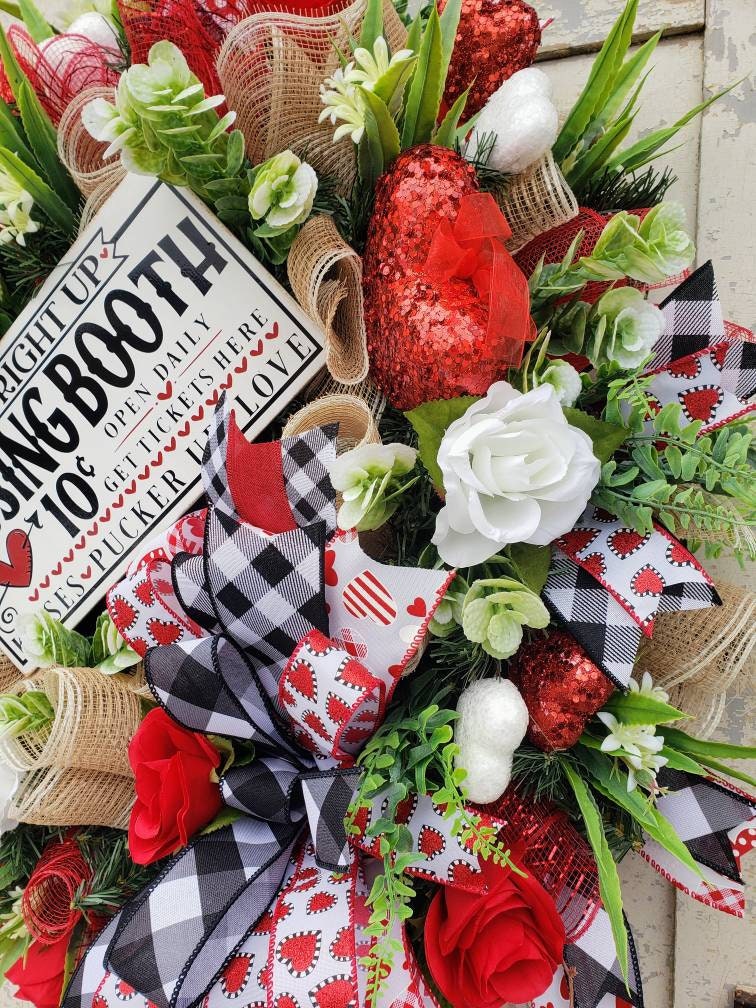 Kissing Booth Valentine Wreath