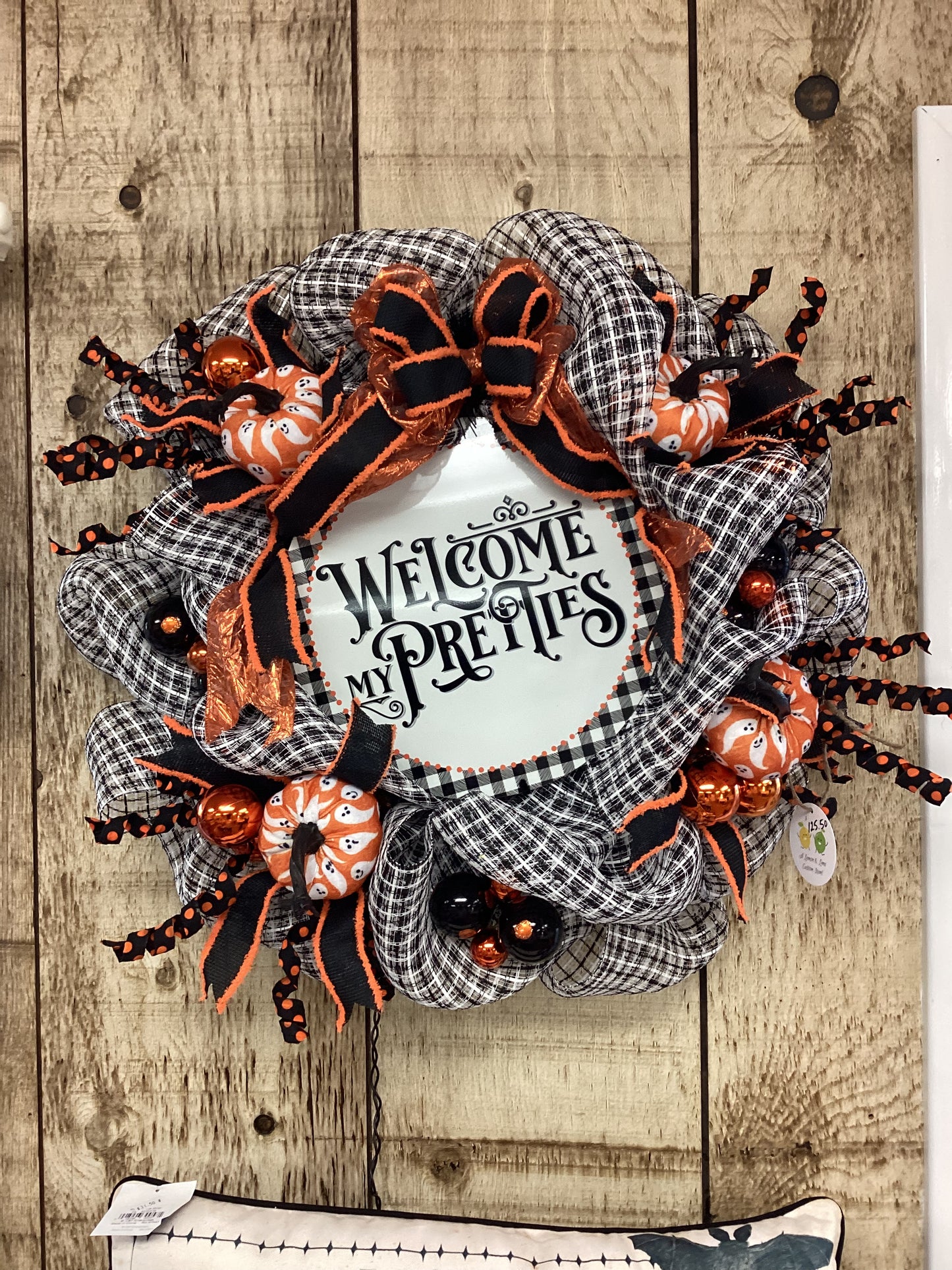 Welcome My Pretties Mesh Wreath