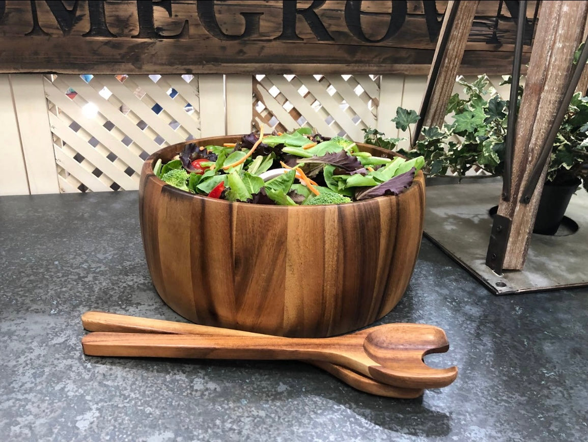 Large Salad Bowl with Servers