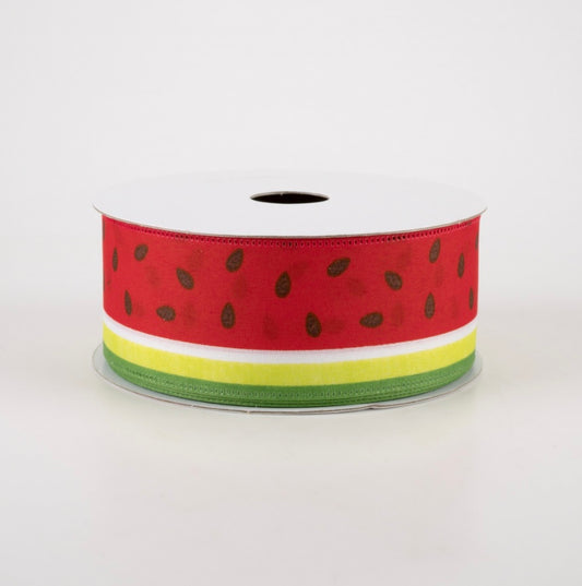 Watermelon Slice Satin Stripe Ribbon