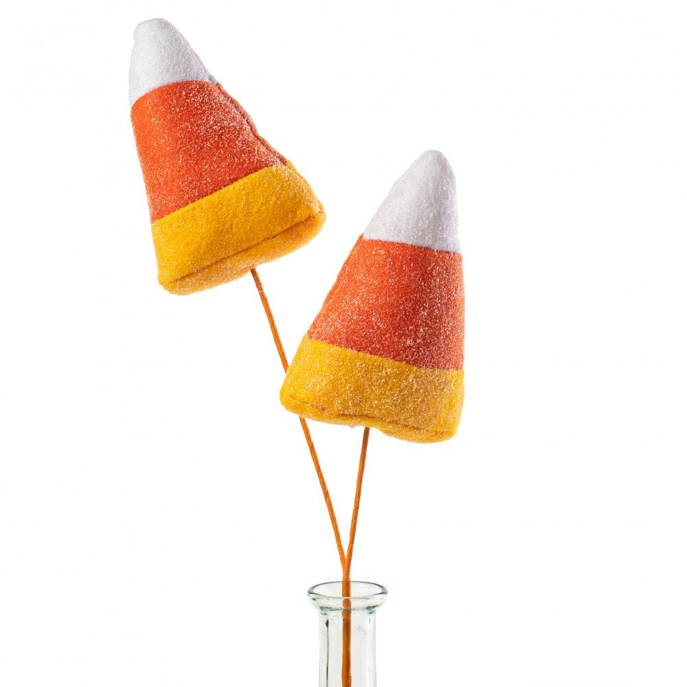 Glittered Fabric Candy Corn Spray