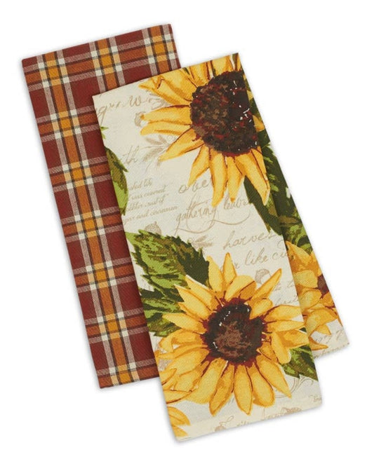 Rustic Sunflower Dishtowel Set