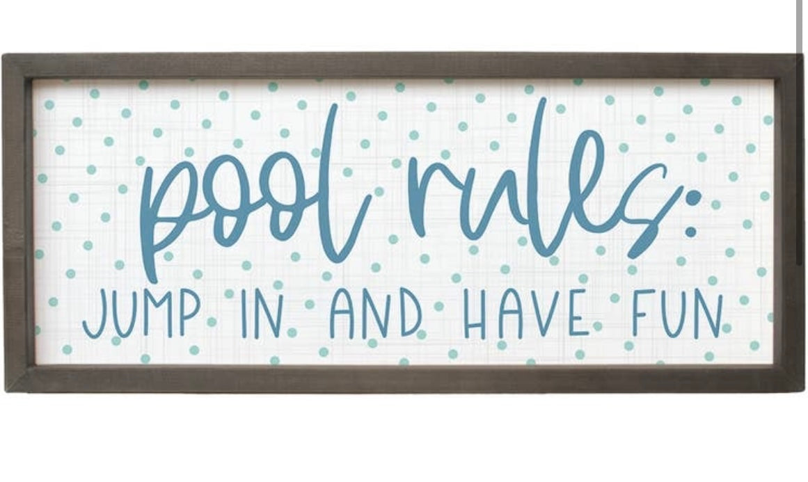 Pool Rules - Farmhouse Frame