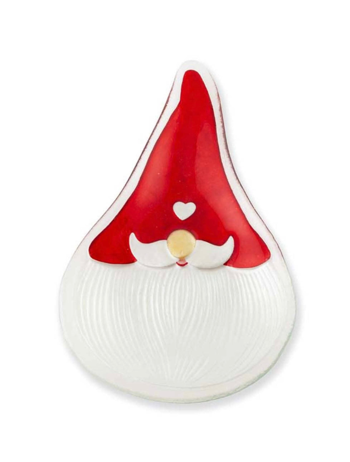 Simon Gnome Glass Plate Christmas Accent