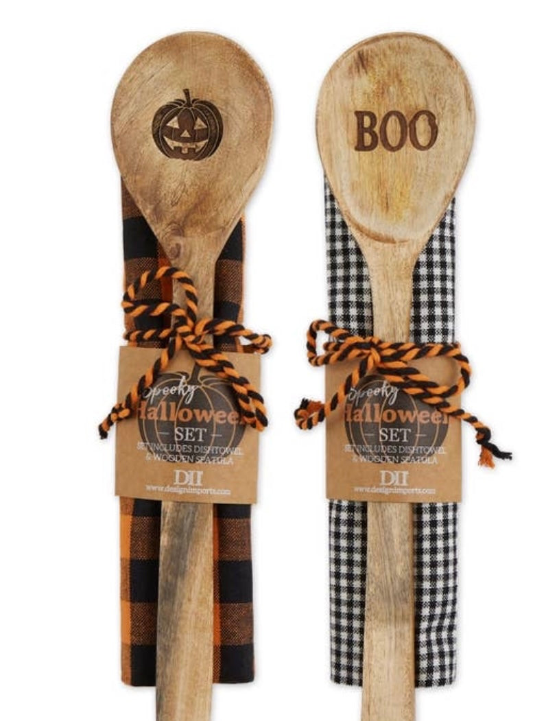 Halloween Dishtowel & Spoon Gift Set
