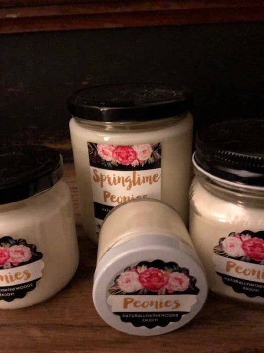 Springtime Peonies Pure Soy Candle