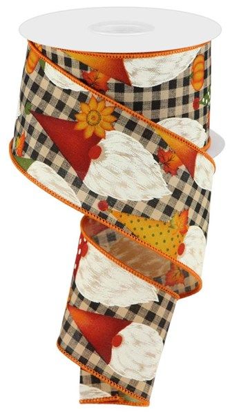 Wired Gnome w/ Pumpkin & Leaves Ribbon