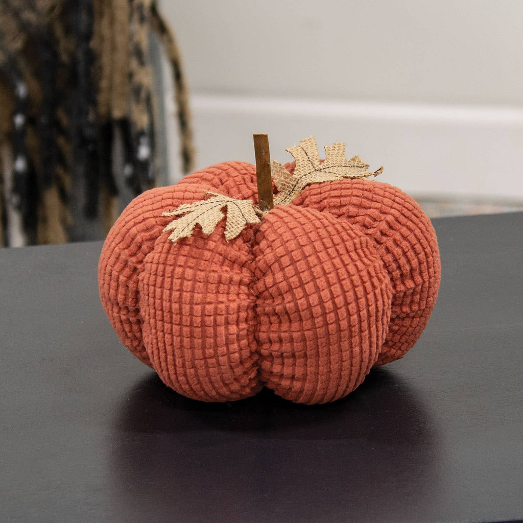 Burnt Orange Waffle Weave Pumpkin - Medium