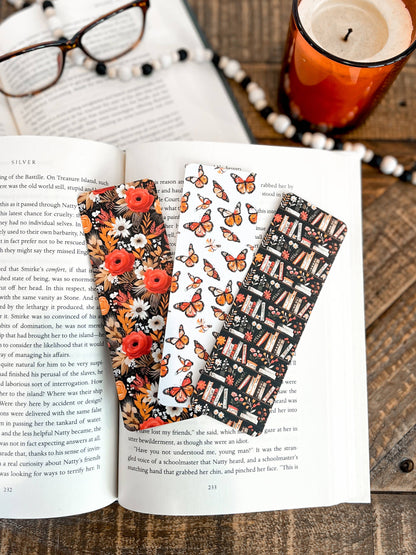 Rust Floral Bookmark
