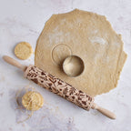 Large Floral Embossing Rolling Pin