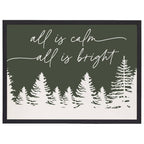 All Is Calm Trees - Thin Frame Rectangle