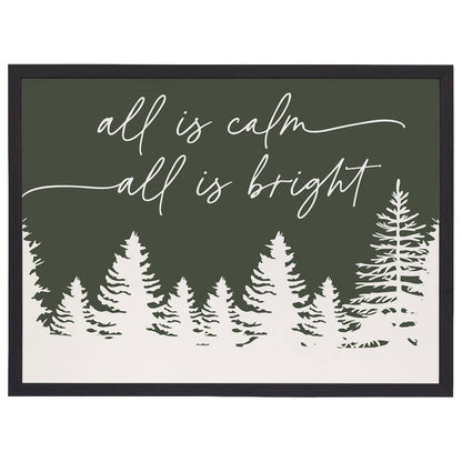 All Is Calm Trees - Thin Frame Rectangle