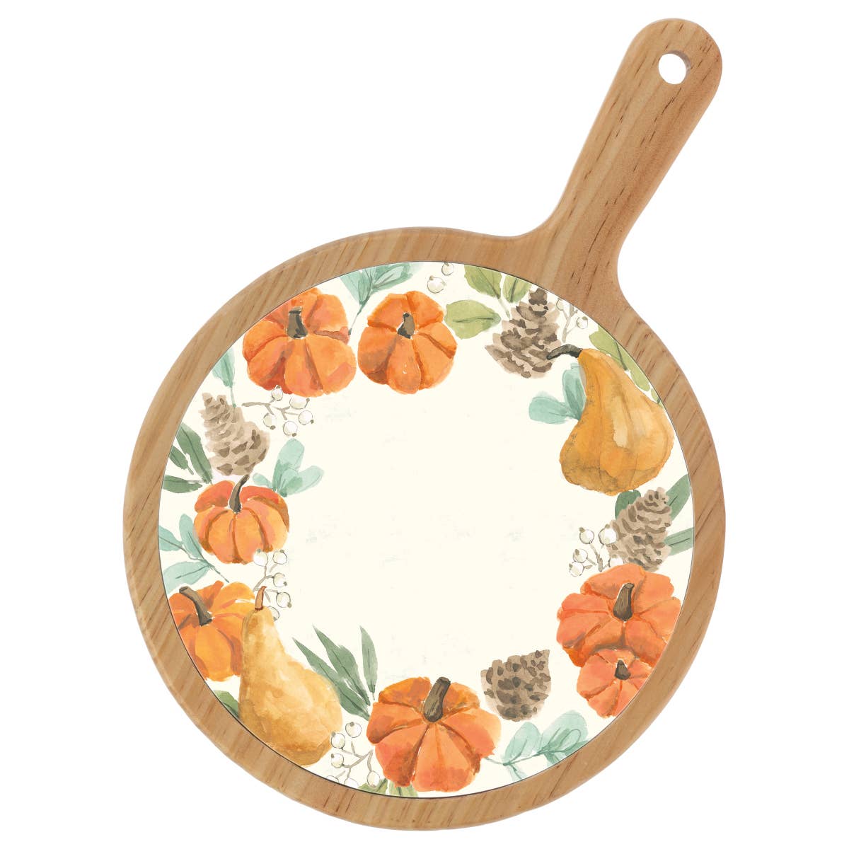 Harvest Bamboo and Ceramic Fall Cheese Board