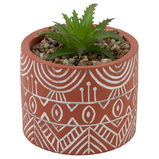 3.5" Tall Faux Succulent Terracotta Planter