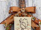 Ribbon Wrapped Thanksgiving Wreath