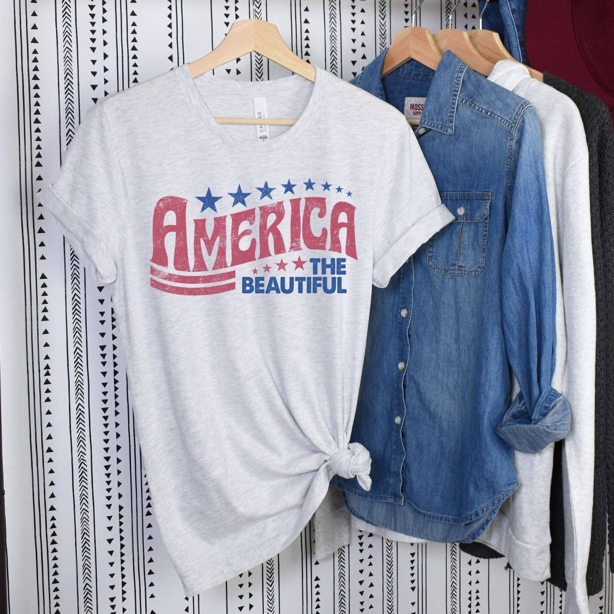 America the Beautiful Ash Tee