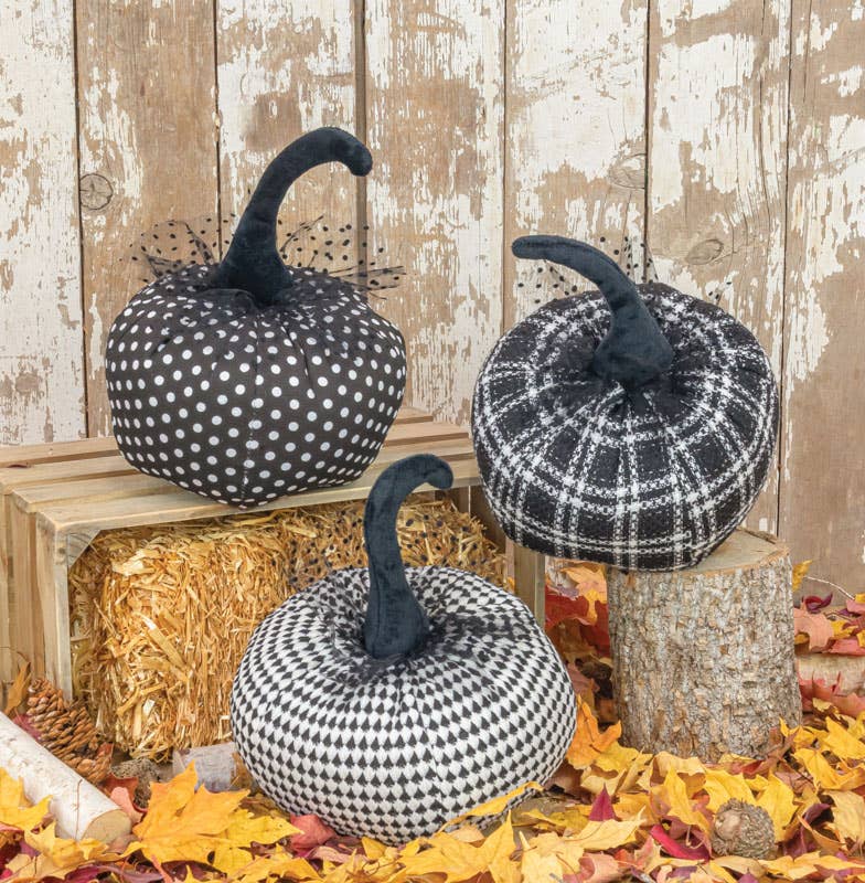 Black and White Plaid Pumpkins