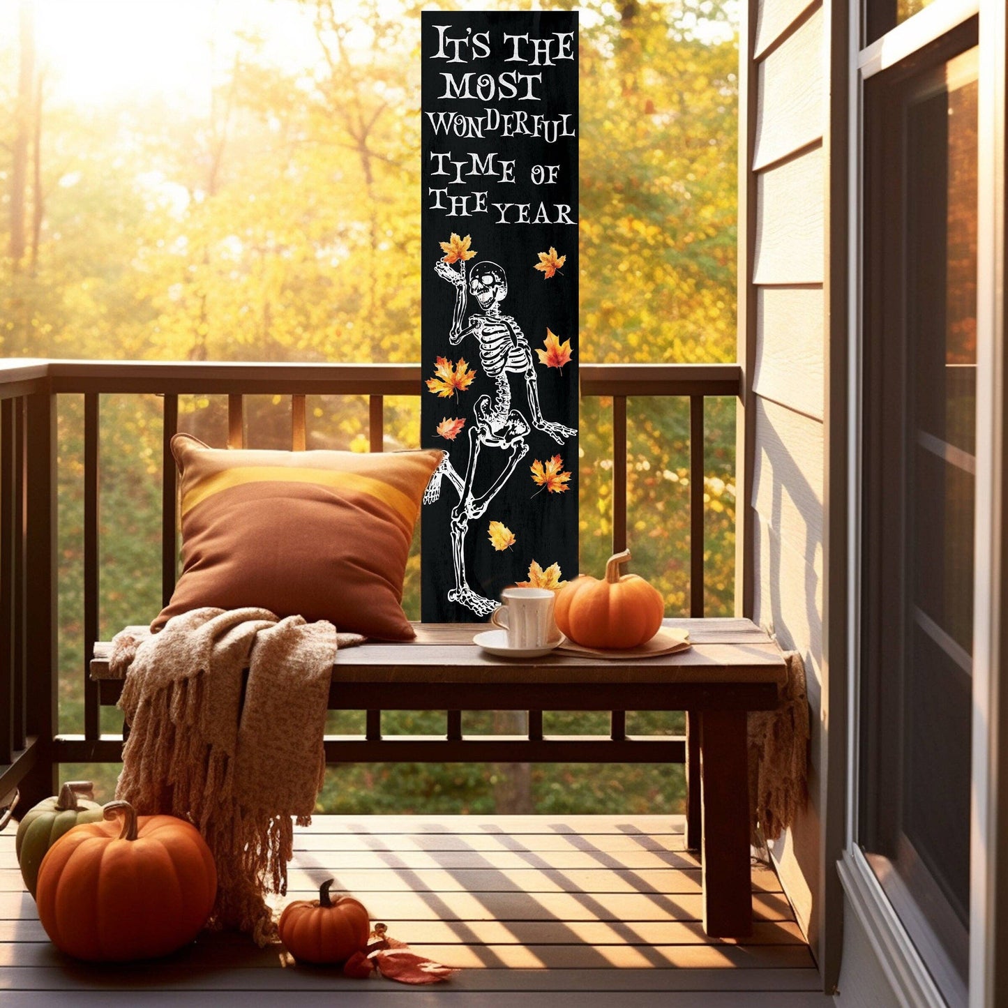 36in Dancing Skeleton Porch Sign